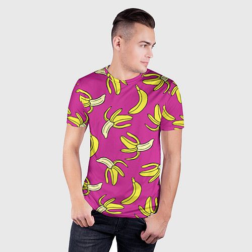 Мужская спорт-футболка Banana pattern Summer Color / 3D-принт – фото 3