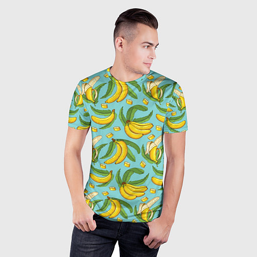 Мужская спорт-футболка Banana pattern Summer Fashion 2022 / 3D-принт – фото 3