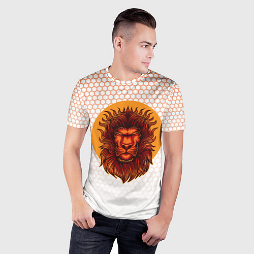 Мужская спорт-футболка Солнечный лев / 3D-принт – фото 3