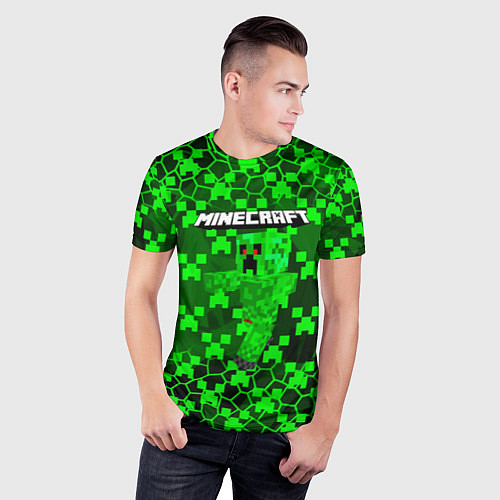 Мужская спорт-футболка Minecraft КРИПЕРЫ / 3D-принт – фото 3