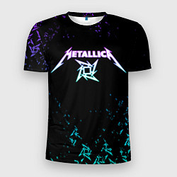 Футболка спортивная мужская Metallica металлика neon, цвет: 3D-принт