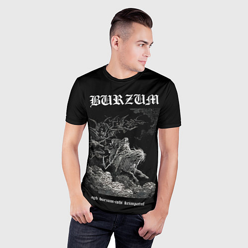 Мужская спорт-футболка Burzum ishi krimpatul / 3D-принт – фото 3