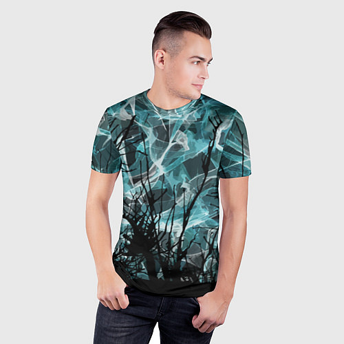 Мужская спорт-футболка Темный лес Дополнение Коллекция Get inspired! F-r- / 3D-принт – фото 3