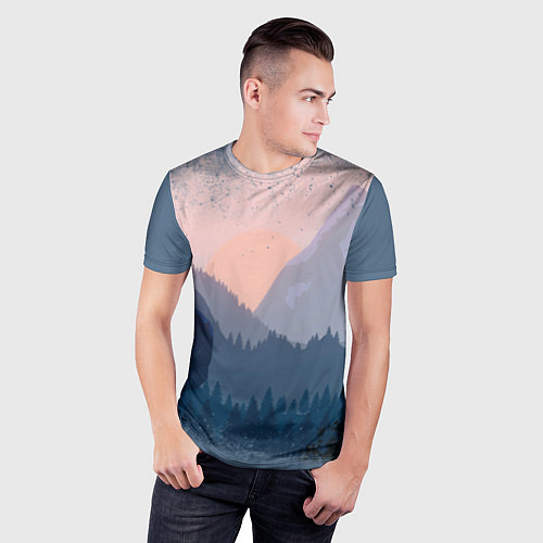 Мужская спорт-футболка Call of the Mountain / 3D-принт – фото 3