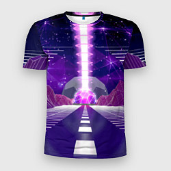 Мужская спорт-футболка Vaporwave Neon Space