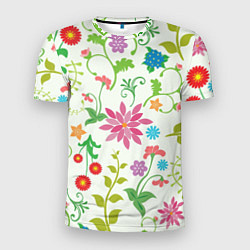 Мужская спорт-футболка Поле полевых цветов