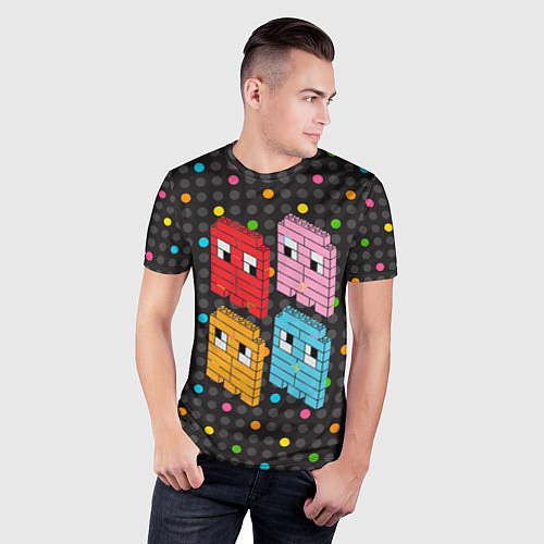 Мужская спорт-футболка Pac-man пиксели / 3D-принт – фото 3