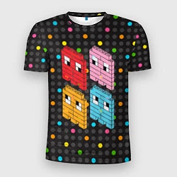 Мужская спорт-футболка Pac-man пиксели