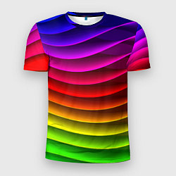 Футболка спортивная мужская Color line neon pattern Abstraction Summer 2023, цвет: 3D-принт