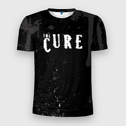 Футболка спортивная мужская The cure серые потеки, цвет: 3D-принт