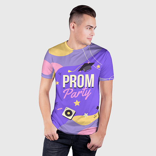 Мужская спорт-футболка Prom party / 3D-принт – фото 3
