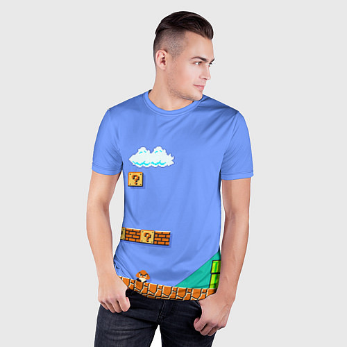 Мужская спорт-футболка Марио дизайн / 3D-принт – фото 3