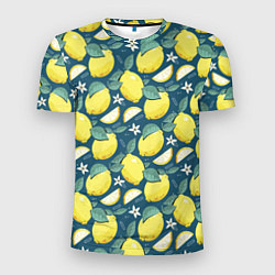 Футболка спортивная мужская Cute lemon pattern, цвет: 3D-принт