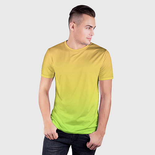 Мужская спорт-футболка GRADIEND YELLOW-GREEN / 3D-принт – фото 3