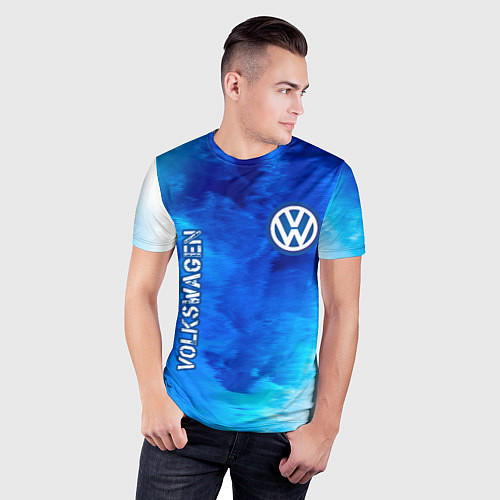 Мужская спорт-футболка VOLKSWAGEN Volkswagen Пламя / 3D-принт – фото 3