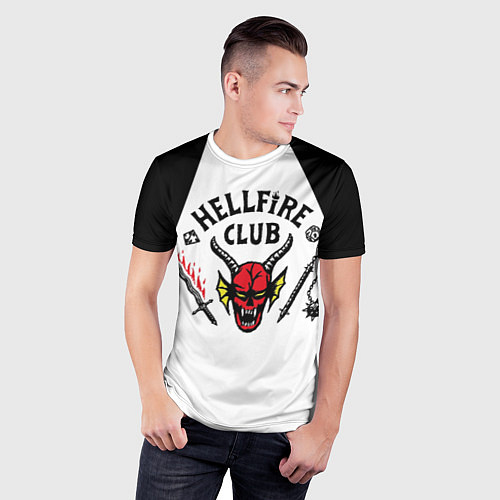 Мужская спорт-футболка HellFire Club Stranger Things logo / 3D-принт – фото 3