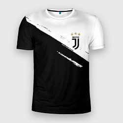 Футболка спортивная мужская Juventus маленькое лого, цвет: 3D-принт