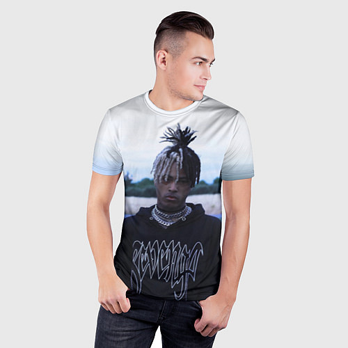 Мужская спорт-футболка XXXTentacion in a revenge hoodie / 3D-принт – фото 3