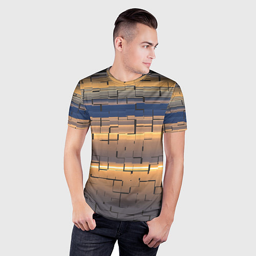 Мужская спорт-футболка Мозаика цветная colored mosaic / 3D-принт – фото 3
