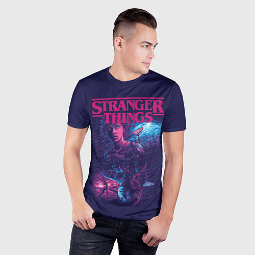 Мужская спорт-футболка Stranger Things Очень странные дела / 3D-принт – фото 3