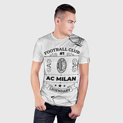 Футболка спортивная мужская AC Milan Football Club Number 1 Legendary, цвет: 3D-принт — фото 2