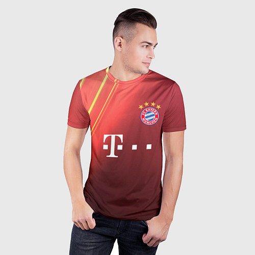 Мужская спорт-футболка Bayern munchen T / 3D-принт – фото 3