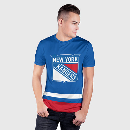 Мужская спорт-футболка New York Rangers Панарин / 3D-принт – фото 3