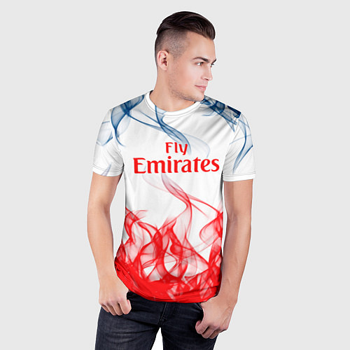 Мужская спорт-футболка Arsenal пламя / 3D-принт – фото 3