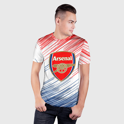 Мужская спорт-футболка Арсенал arsenal logo / 3D-принт – фото 3