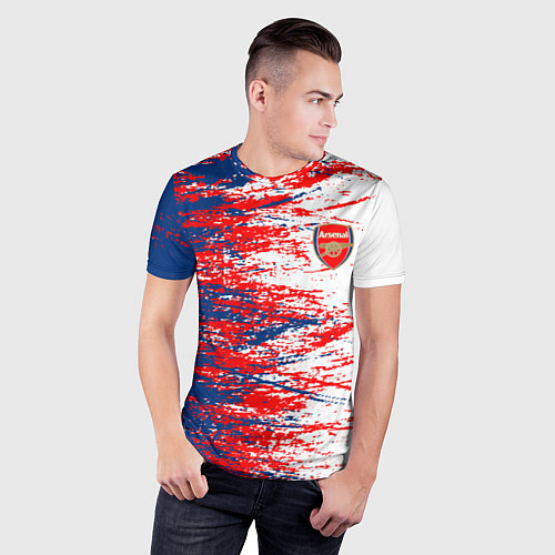 Мужская спорт-футболка Arsenal fc арсенал фк texture / 3D-принт – фото 3
