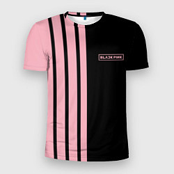 Мужская спорт-футболка BLACKPINK HALF BLACK-PINK MINI LOGO