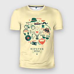 Футболка спортивная мужская VINTAGE HIPSTER STYLE, цвет: 3D-принт