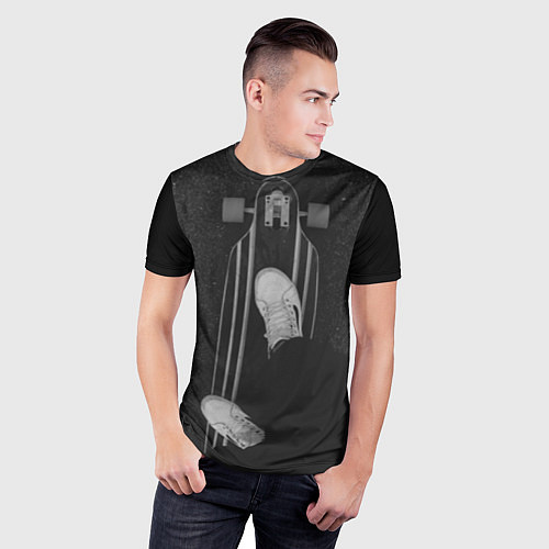 Мужская спорт-футболка Skateboard Black / 3D-принт – фото 3