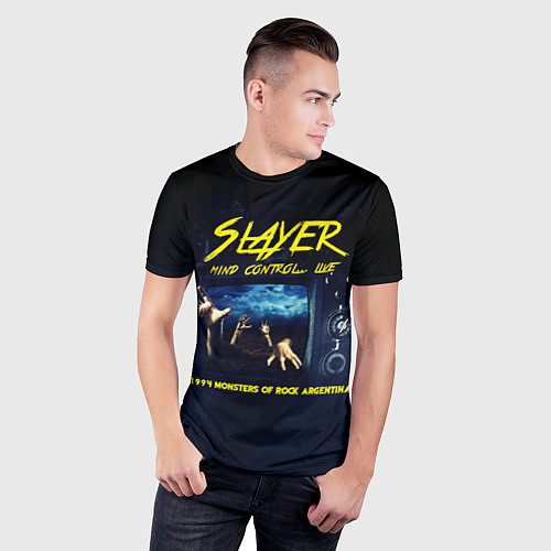 Мужская спорт-футболка Mind Control Live - Slayer / 3D-принт – фото 3