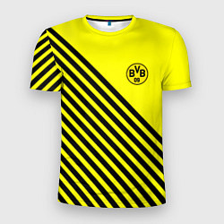 Футболка спортивная мужская Borussia черные полосы, цвет: 3D-принт