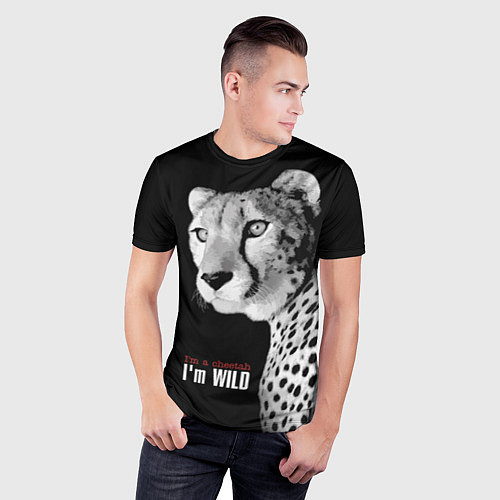 Мужская спорт-футболка Im a cheetah Im WILD / 3D-принт – фото 3