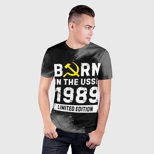 Мужская спорт-футболка Born In The USSR 1989 year Limited Edition / 3D-принт – фото 3