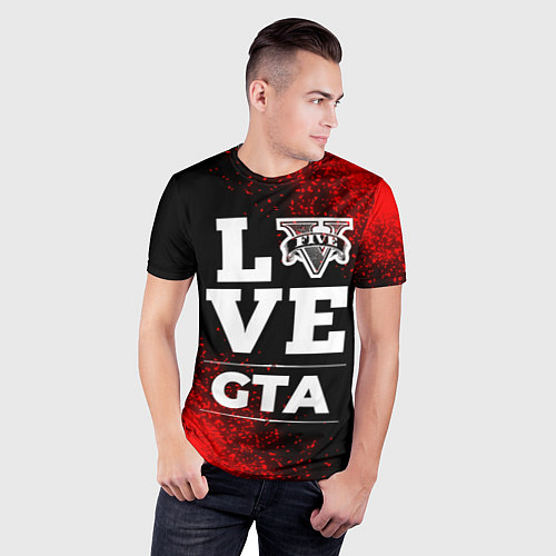 Мужская спорт-футболка GTA Love Классика / 3D-принт – фото 3