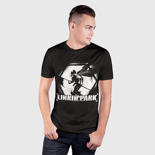 Мужская спорт-футболка Linkin Park рисунок баллончиком / 3D-принт – фото 3