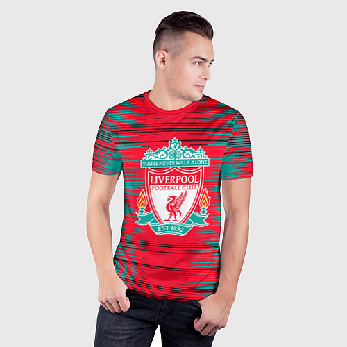 Мужская спорт-футболка Ливерпуль logo / 3D-принт – фото 3