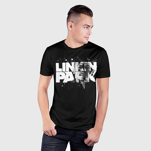 Мужская спорт-футболка Linkin Park логотип с фото / 3D-принт – фото 3