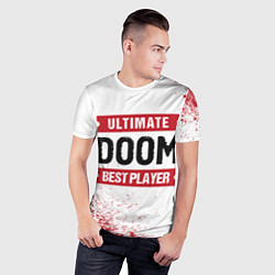 Футболка спортивная мужская Doom: красные таблички Best Player и Ultimate, цвет: 3D-принт — фото 2