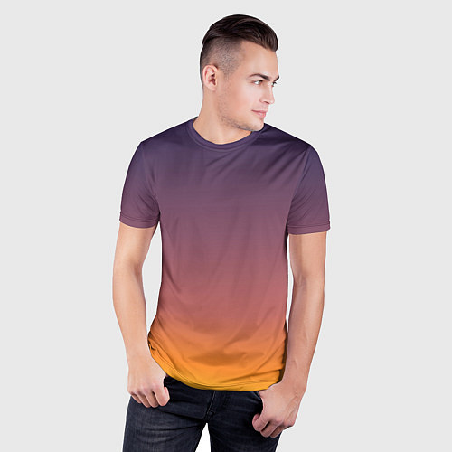 Мужская спорт-футболка Sunset Gradient / 3D-принт – фото 3