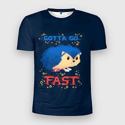 Футболка спортивная мужская Little Sonic gotta go fast, цвет: 3D-принт