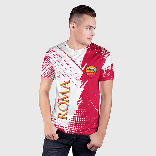 Мужская спорт-футболка Roma краска / 3D-принт – фото 3