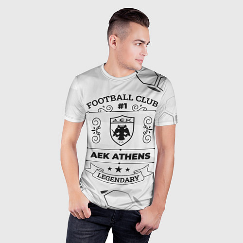 Мужская спорт-футболка AEK Athens Football Club Number 1 Legendary / 3D-принт – фото 3