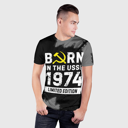 Мужская спорт-футболка Born In The USSR 1974 year Limited Edition / 3D-принт – фото 3