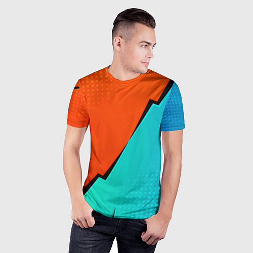 Мужская спорт-футболка Геометрическая композиция Fashion trend / 3D-принт – фото 3