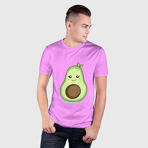 Мужская спорт-футболка Авокадо милашка / 3D-принт – фото 3