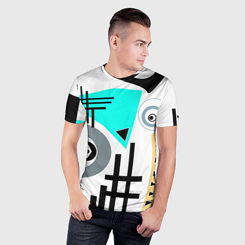 Мужская спорт-футболка Абстрактный современный дизайн / 3D-принт – фото 3